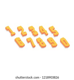3d flat number vecor