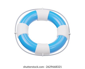  3d floating lifebuoy icon render 