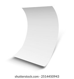 Papel Flutuante 3D Isolado Em Plano De Fundo Branco. Vetor EPS10