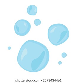 3d Floating water blue bubbles