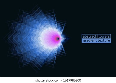 3d floral blue glowing texture geometric sacred 