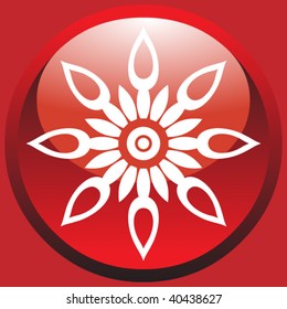 3D floral design element, vector image