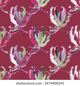 3d floral seamless pattern. 3d illustration. Luxury design for wallpaper, textile print. 