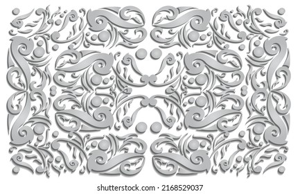 3 d adorno de fondo de arte vectorial floral, fondo de pantalla de estilo vintage