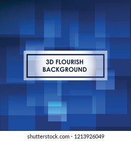 3D Flourish Background Vector Illustration Eps.10