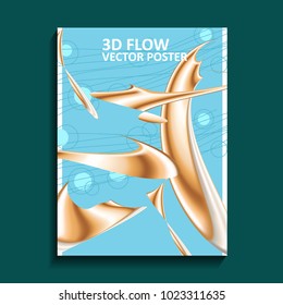3d flow interesting abstract poster