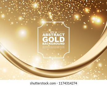 3d flow shapes. gold Liquid wave modern background. Vector graphic. eps 10 