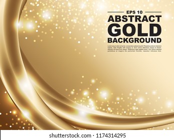 3d flow shapes. gold Liquid wave modern background. Vector graphic. eps 10 