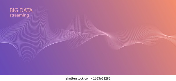 3D Flow Waves. Colorful Music Wallpaper Digital Gradient Overlay. Big Data Stream Purple Blue Pink Matrix Geometric Banner. Futuristic Vector Equalizer. Tech Neon Presentation. Glow Fractal Slide.