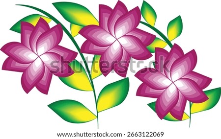3D Flower Eps10 Icon Design 