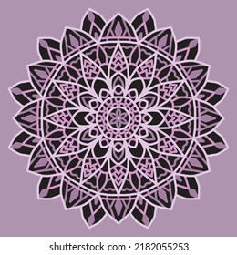 3d Flower Mandala Pattern. Lace 3D Mandala. Multilayer SVG Laser Cut File