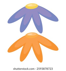 3d flower set illustration vector