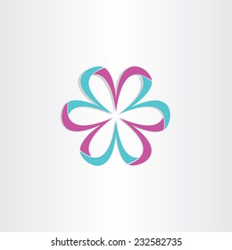3d flower symbol design