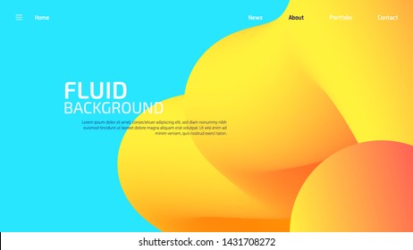 3D flowing blend gradient trendy wallpaper design for web site, colorful fluid shape isolated on gradient background, futuristic design backdrop for poster, cover, flyer, music club, landing page