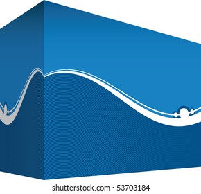 3d flowing line background
