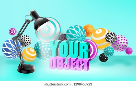 3d flowing spheres. multicolored bubbles or balls cluster. Modern trendy concept. Dynamic decoration element. Futuristic poster or cover design