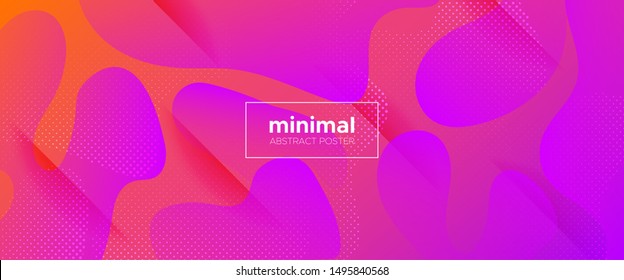 3d Fluid Background. Neon Minimal Poster. Purple Graphic Movement. Futuristic Concept. Abstract Fluid Pattern. Gradient Poster. Graphic Wallpaper. Digital Template. Abstract Flow Design.