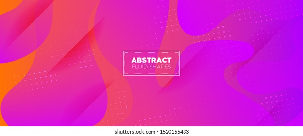 3d Fluid Background. Neon Minimal Brochure. Colorful Vector Illustration. Futuristic Concept. Abstract Fluid Pattern. Gradient Brochure. Graphic Movement. Digital Template. Abstract Wave Shapes.