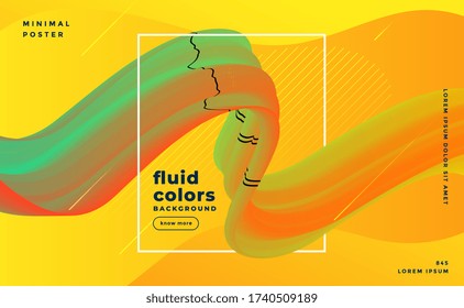3 d diseño de plantilla de fondo moderno de movimiento de flujo de fluidos