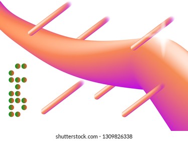 3D fluid geometric background. Shape illustration vector eps 10 - isolated trendy colorful modern liquid design project
