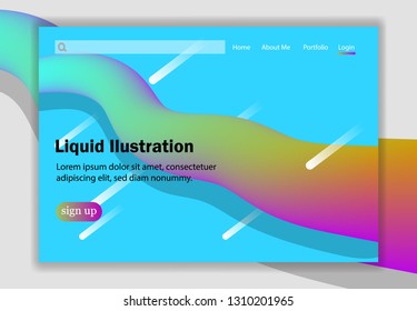 3D fluid geometric background. Shape illustration vector eps 10 - isolated trendy colorful modern liquid design project