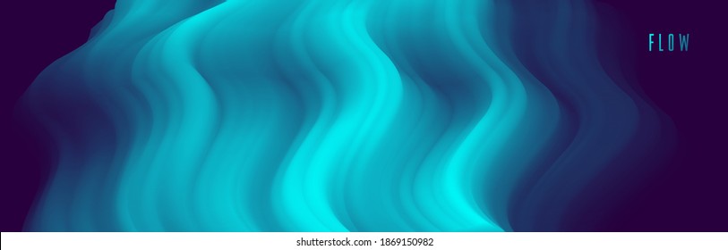 3D fluid gradient color vector abstract background, dimensional dynamic shape in motion, flowing colors design element, trendy modern style.