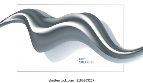 3D fluid gradient color vector abstract background, dimensional dynamic shape in motion, flowing colors design element, trendy modern style.