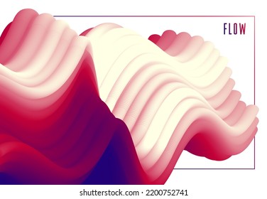 3D fluid gradient color vector abstract background, dimensional dynamic shape in motion, flowing colors design element, trendy modern style.