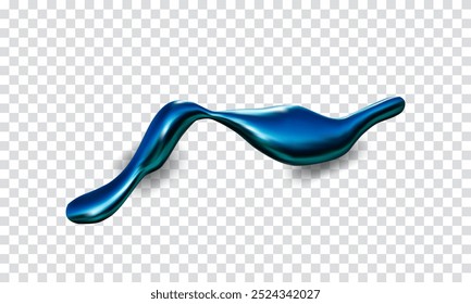 Forma metálica fluida 3D. Elemento brillante del Vector