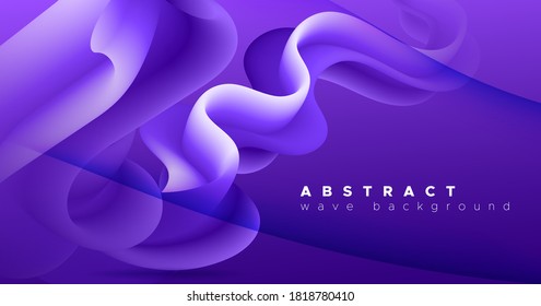 3 quinquies vectores fluidos. Movimiento dinámico neón. Patrón vibrante. Vector de fluidos 3d de moda en color. Banner de flujo geométrico. Diseño Gráfico. Fondo Brillante De Onda Liquida. 3 quinquies vectores fluidos. Forma De Neón Púrpura.