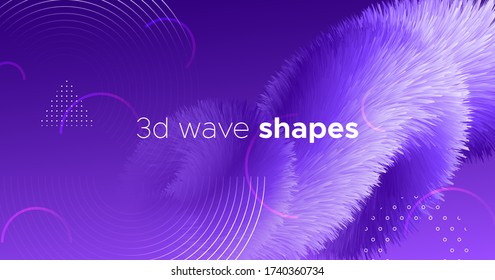 3d Fluid Vector. Wave Abstract Motion. Dynamic Background. Liquid Bright 3d Fluid Vector. Geometric Neon Flyer. Vibrant Poster. Flow Color Trendy Template. 3d Fluid Vector. Purple Flow Shape.