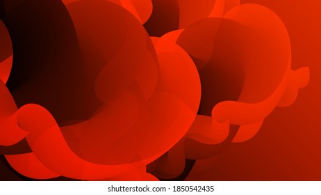 3D fluid wavy shape. Bright cloudy futuristic background. Vibrant gradient flow in abstract music sound waves. Dynamic liquid texture. Creative vector template for trendy cover design.