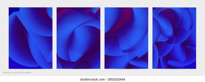 Forma ondulada del fluido 3D. Luminoso fondo futurista nublado. El gradiente vibrante fluye en ondas de sonido de música abstractas. Textura líquida dinámica. Plantilla vectorial creativa para diseño de volante de moda.