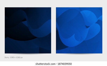 3D fluid wavy shape. Bright cloudy futuristic background. Vibrant gradient flow in abstract music sound waves. Dynamic liquid texture. Creative vector template for trendy post design.