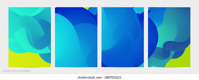Forma ondulada del fluido 3D. Luminoso fondo futurista nublado. El gradiente vibrante fluye en ondas de sonido de música abstractas. Textura líquida dinámica. Plantilla vectorial creativa para diseño de volante de moda.