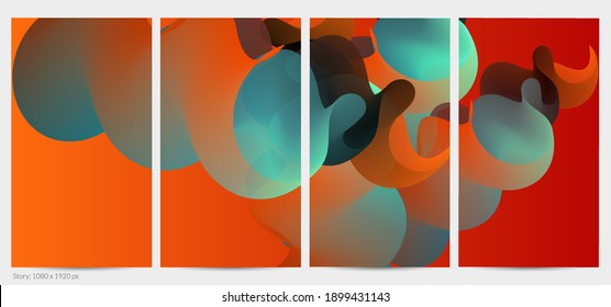 Forma ondulada del fluido 3D. Luminoso fondo futurista nublado. El gradiente vibrante fluye en ondas de sonido de música abstractas. Textura líquida dinámica. Plantilla vectorial creativa para diseño de post de moda.