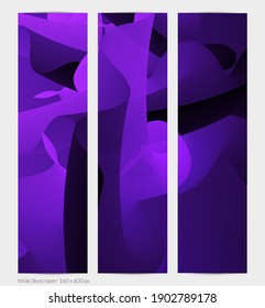 3D fluid wavy shape. Bright cloudy futuristic background. Vibrant gradient flow in abstract music sound waves. Dynamic liquid texture. Creative vector template for trendy banner design.