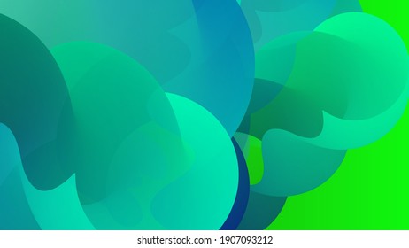Forma ondulada del fluido 3D. Luminoso fondo futurista nublado. El gradiente vibrante fluye en ondas de sonido de música abstractas. Textura líquida dinámica. Plantilla vectorial creativa para diseño de portada de moda.
