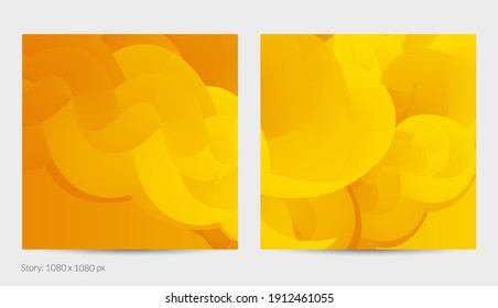 Forma ondulada del fluido 3D. Luminoso fondo futurista nublado. El gradiente vibrante fluye en ondas de sonido de música abstractas. Textura líquida dinámica. Plantilla vectorial creativa para diseño de post de moda.
