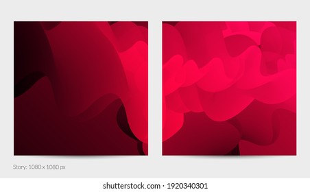 3D fluid wavy shape. Bright cloudy futuristic background. Vibrant gradient flow in abstract music sound waves. Dynamic liquid texture. Creative vector template for trendy post design.