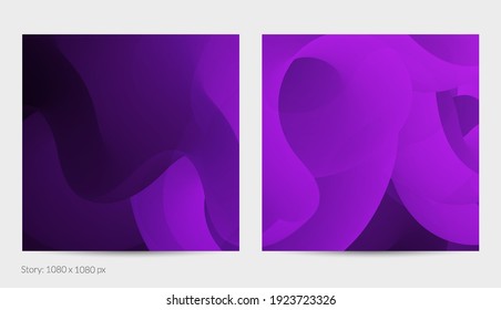 Forma ondulada del fluido 3D. Luminoso fondo futurista nublado. El gradiente vibrante fluye en ondas de sonido de música abstractas. Textura líquida dinámica. Plantilla vectorial creativa para diseño de post de moda.