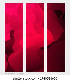Forma ondulada del fluido 3D. Luminoso fondo futurista nublado. El gradiente vibrante fluye en ondas de sonido de música abstractas. Textura líquida dinámica. Plantilla vectorial creativa para diseño de banners de moda.