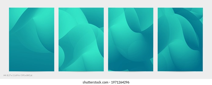 3D fluid wavy shape. Bright cloudy futuristic background. Vibrant gradient flow in abstract music sound waves. Dynamic liquid texture. Creative vector template for trendy flyer design.