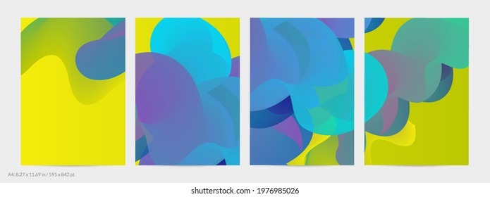 3D fluid wavy shape. Bright cloudy futuristic background. Vibrant gradient flow in abstract music sound waves. Dynamic liquid texture. Creative vector template for trendy flyer design.