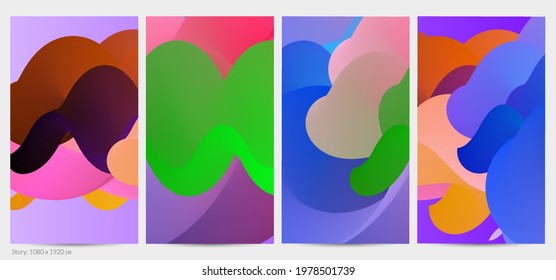 3D fluid wavy shape. Bright cloudy futuristic background. Vibrant gradient flow in abstract music sound waves. Dynamic liquid texture. Creative vector template for trendy post design.