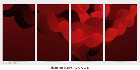 3D fluid wavy shape. Bright cloudy futuristic background. Vibrant gradient flow in abstract music sound waves. Dynamic liquid texture. Creative vector template for trendy post design.