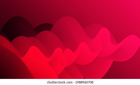 3D fließende Form. Hellbewölkter futuristischer Hintergrund. Lebhafter Farbverlauf-Fluss in abstrakten Musik-Schallwellen. Dynamische flüssige Textur. Kreative Vektorvorlage für trendige Cover-Designs.