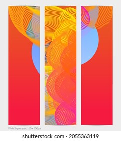 3D fluid wavy shape. Bright cloudy futuristic background. Vibrant gradient flow in abstract music sound waves. Dynamic liquid texture. Creative vector template for trendy banner design.
