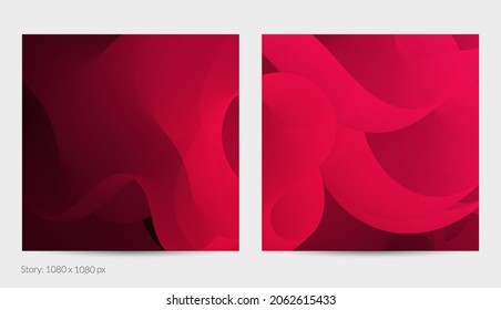 Forma ondulada del fluido 3D. Luminoso fondo futurista nublado. El gradiente vibrante fluye en ondas de sonido de música abstractas. Textura líquida dinámica. Plantilla vectorial creativa para diseño de post de moda.