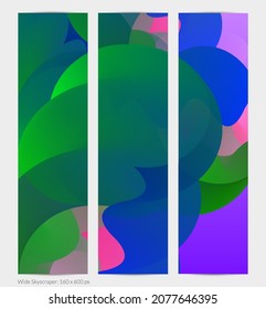 Forma ondulada del fluido 3D. Luminoso fondo futurista nublado. El gradiente vibrante fluye en ondas de sonido de música abstractas. Textura líquida dinámica. Plantilla vectorial creativa para diseño de banners de moda.